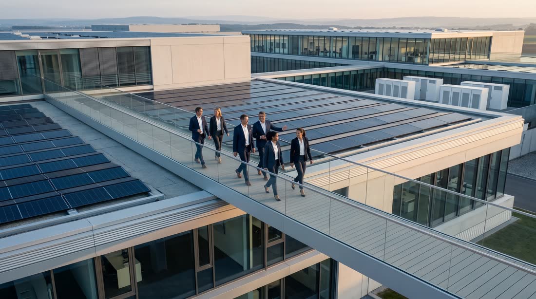 Modernes Büro mit Team bei der Arbeit