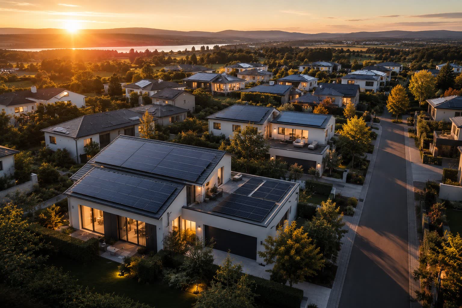 Wohngebäude mit Photovoltaik und Wärmepumpe — Energieunabhängigkeit mit V.M Energie
